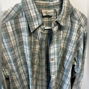 Cottage Essentials women’s flannel button up XS cottage core vintage 100% Cotton